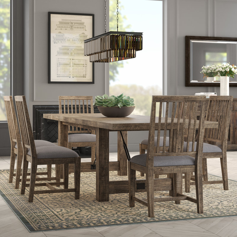 Greyleigh™ Mashpee 7 Piece Extendable Solid Wood Dining Set & Reviews